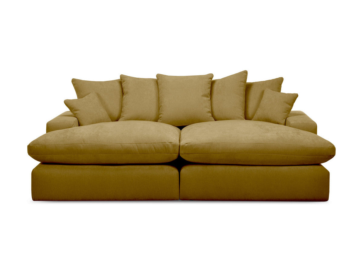 Canapé 3 places causeuse avec assise profonde NEVADA tissu lisse