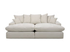Canapé 3 places causeuse avec assise profonde NEVADA tissu lisse