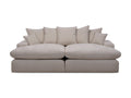 Canapé 3 places causeuse avec assise profonde NEVADA tissu lisse
