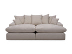 Canapé 3 places causeuse avec assise profonde NEVADA tissu lisse