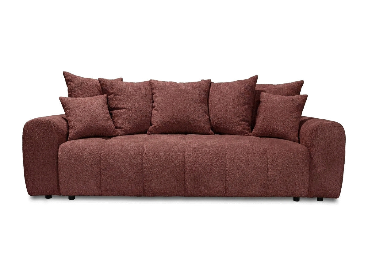 Canapé droit 3 places convertible ROXELANE tissu bouclette