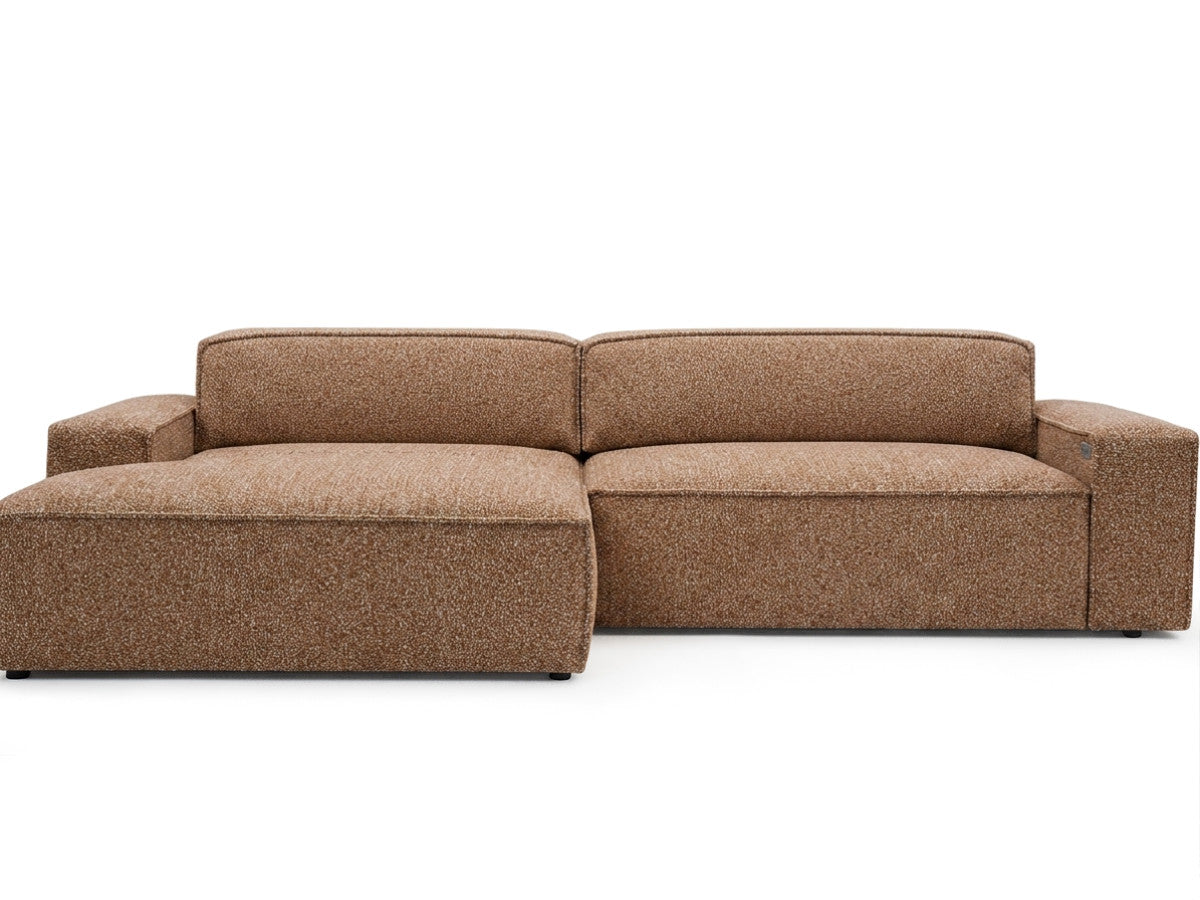 Canapé d'angle convertible avance-recule électrique ABEL tissu chiné