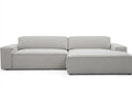 Canapé d'angle convertible avance-recule électrique ABEL tissu chiné