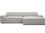 Canapé d'angle convertible avance-recule électrique ABEL tissu chiné