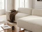 Canapé d'angle convertible avance-recule électrique ABEL tissu chiné