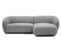 Canapé d'angle convertible avance-recule électrique HALO tissu lisse