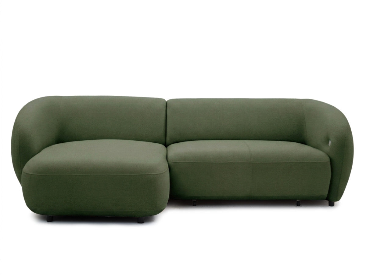 Canapé d'angle convertible avance-recule électrique HALO tissu lisse