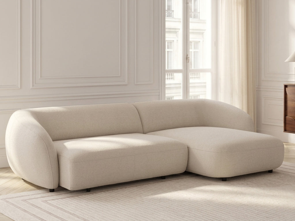 Canapé d'angle convertible avance-recule électrique HALO tissu lisse