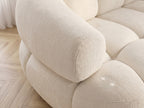 Canapé d'angle convertible avance-recule électrique LOVELY tissu lisse