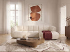 Canapé d'angle convertible avance-recule électrique LOVELY tissu lisse