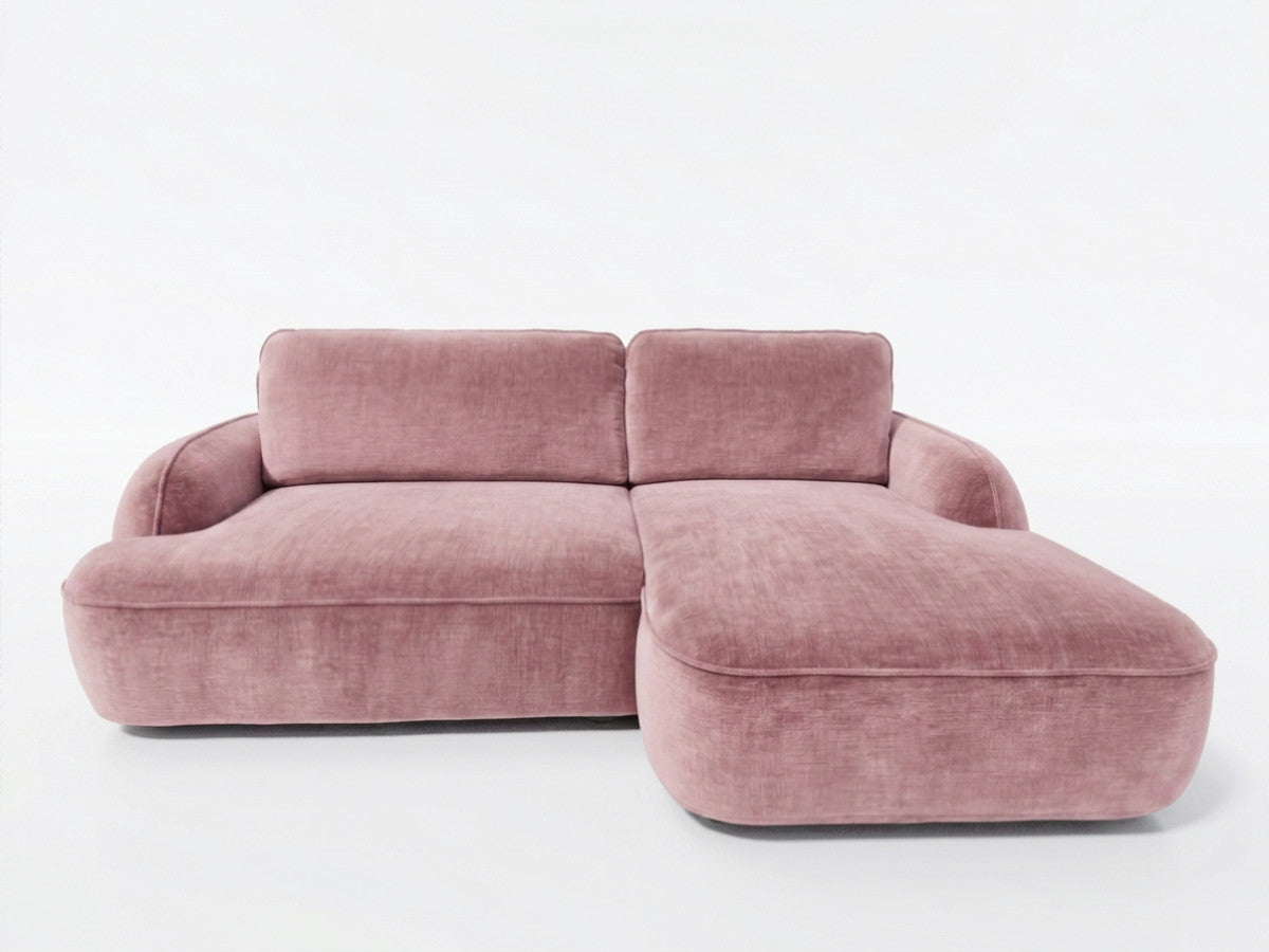 Canapé d'angle convertible CELESTE tissu lisse