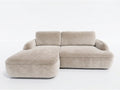 Canapé d'angle convertible CELESTE tissu lisse