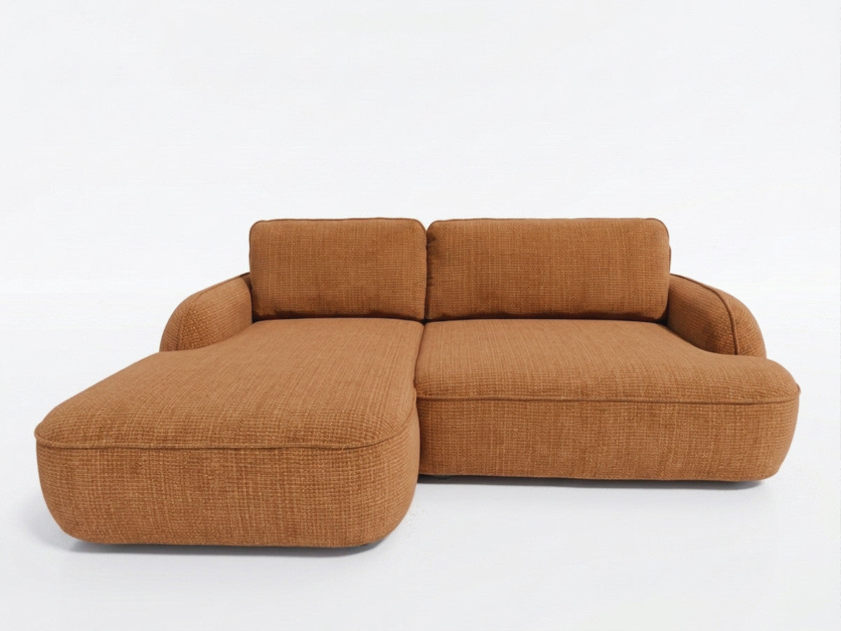 Canapé d'angle convertible CELESTE tissu lisse