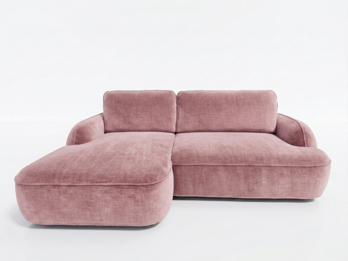 Canapé d'angle convertible CELESTE tissu lisse