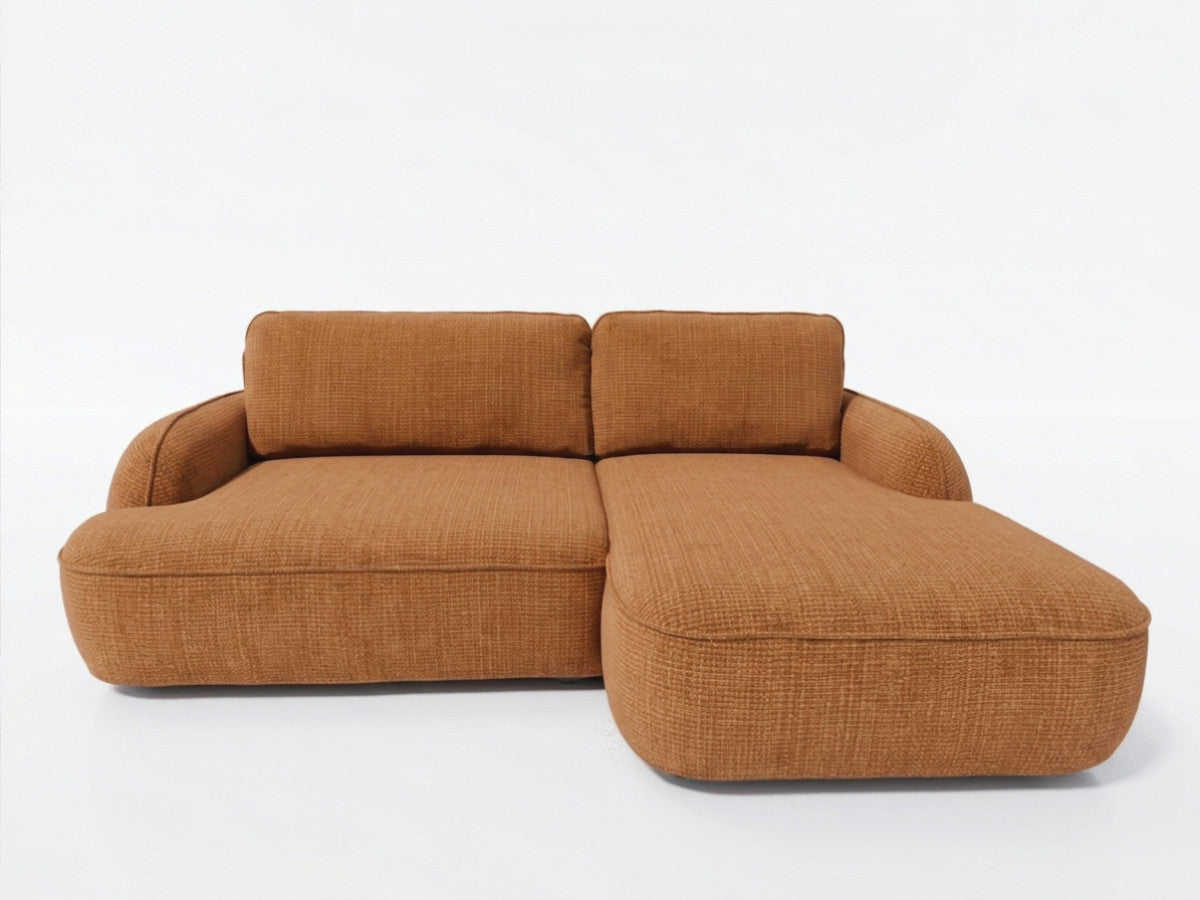 Canapé d'angle convertible CELESTE tissu lisse