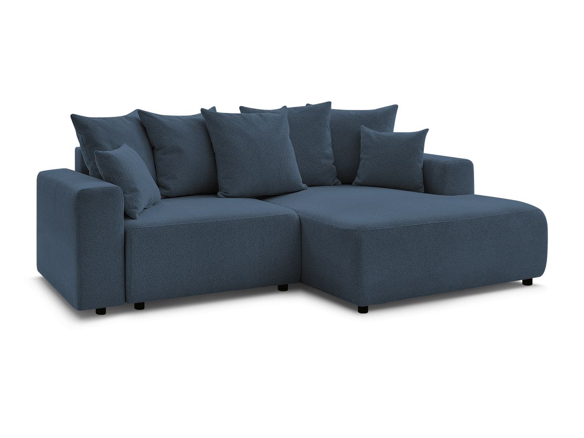 Canapé d'angle convertible coffre ATILLA tissu chiné