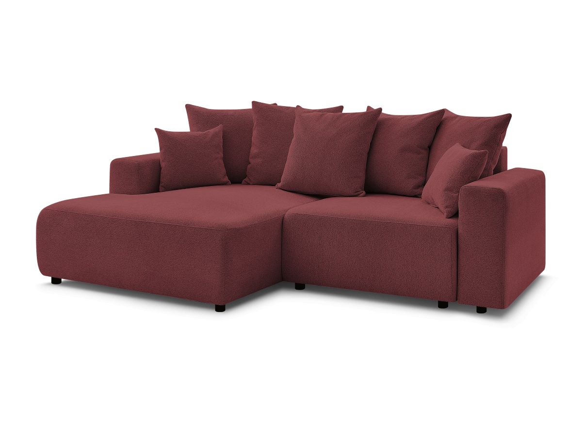Canapé d'angle convertible coffre ATILLA tissu chiné