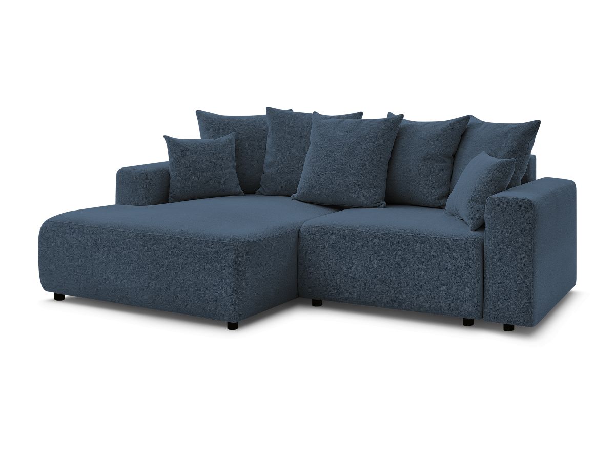 Canapé d'angle convertible coffre ATILLA tissu chiné