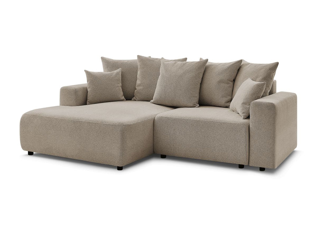 Canapé d'angle convertible coffre ATILLA tissu chiné
