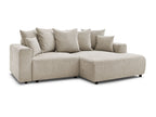 Canapé d'angle convertible coffre ATILLA tissu texturé