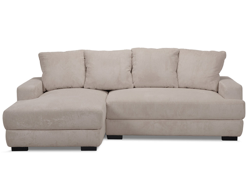 Canapé d'angle convertible coffre CAMPI tissu velours côtelé
