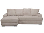 Canapé d'angle convertible coffre CAMPI tissu velours côtelé