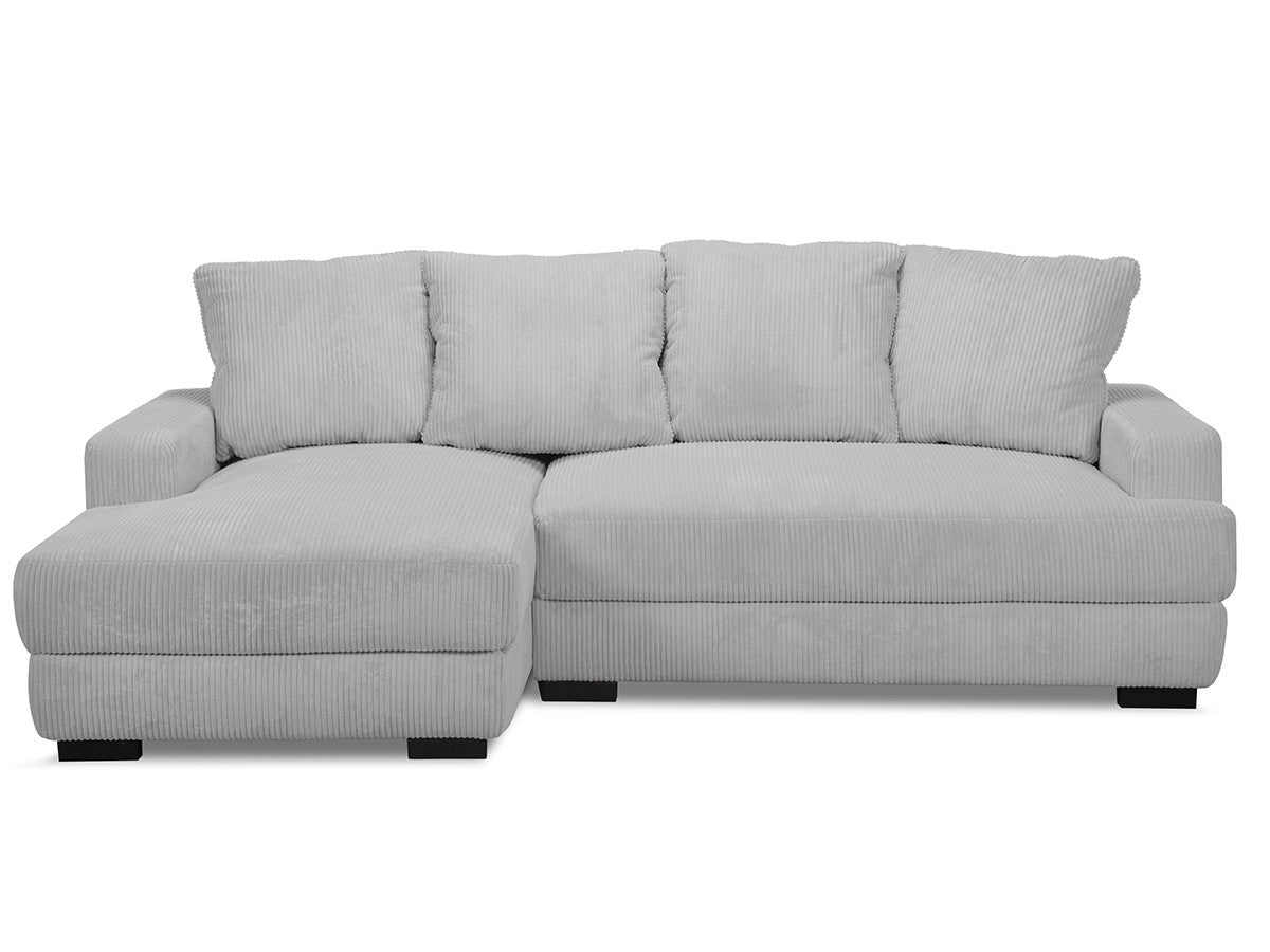 Canapé d'angle convertible coffre CAMPI tissu velours côtelé