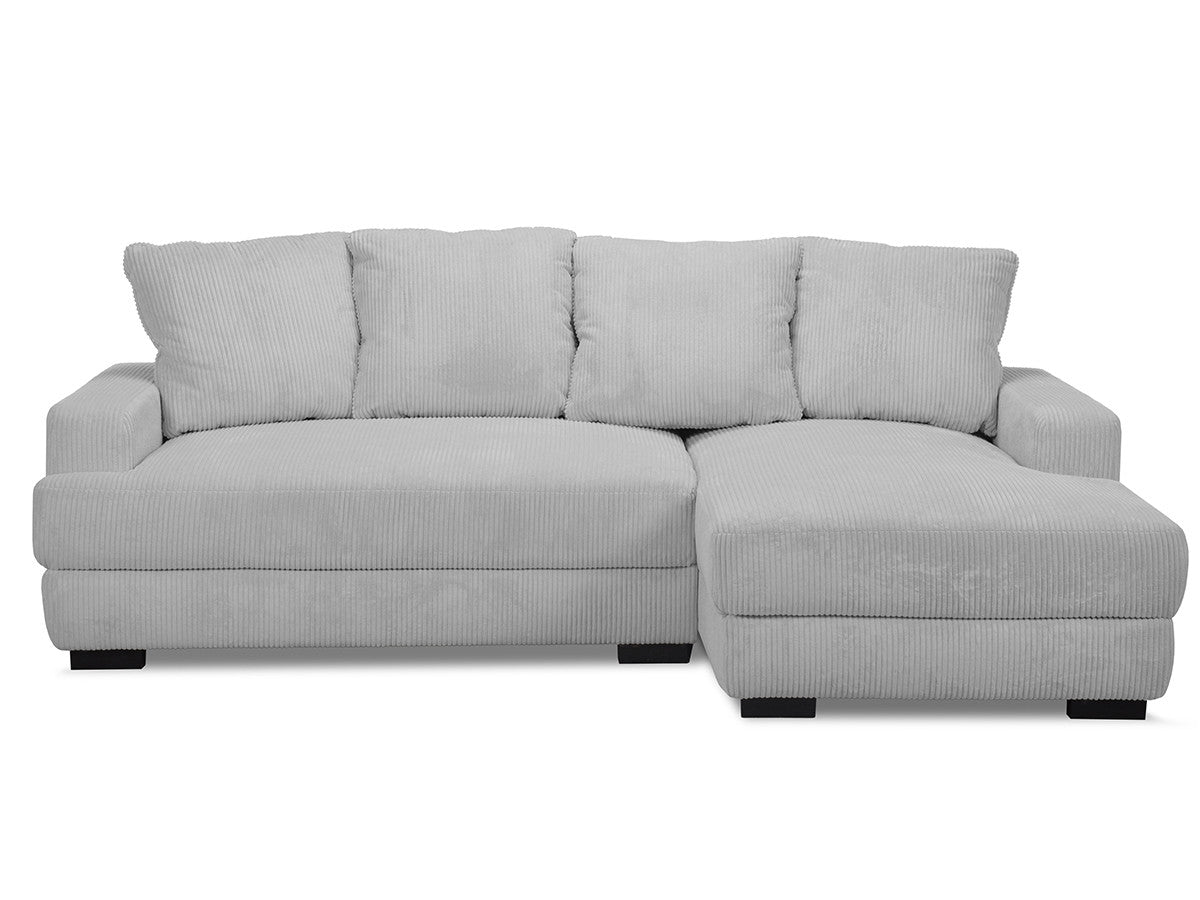 Canapé d'angle convertible coffre CAMPI tissu velours côtelé