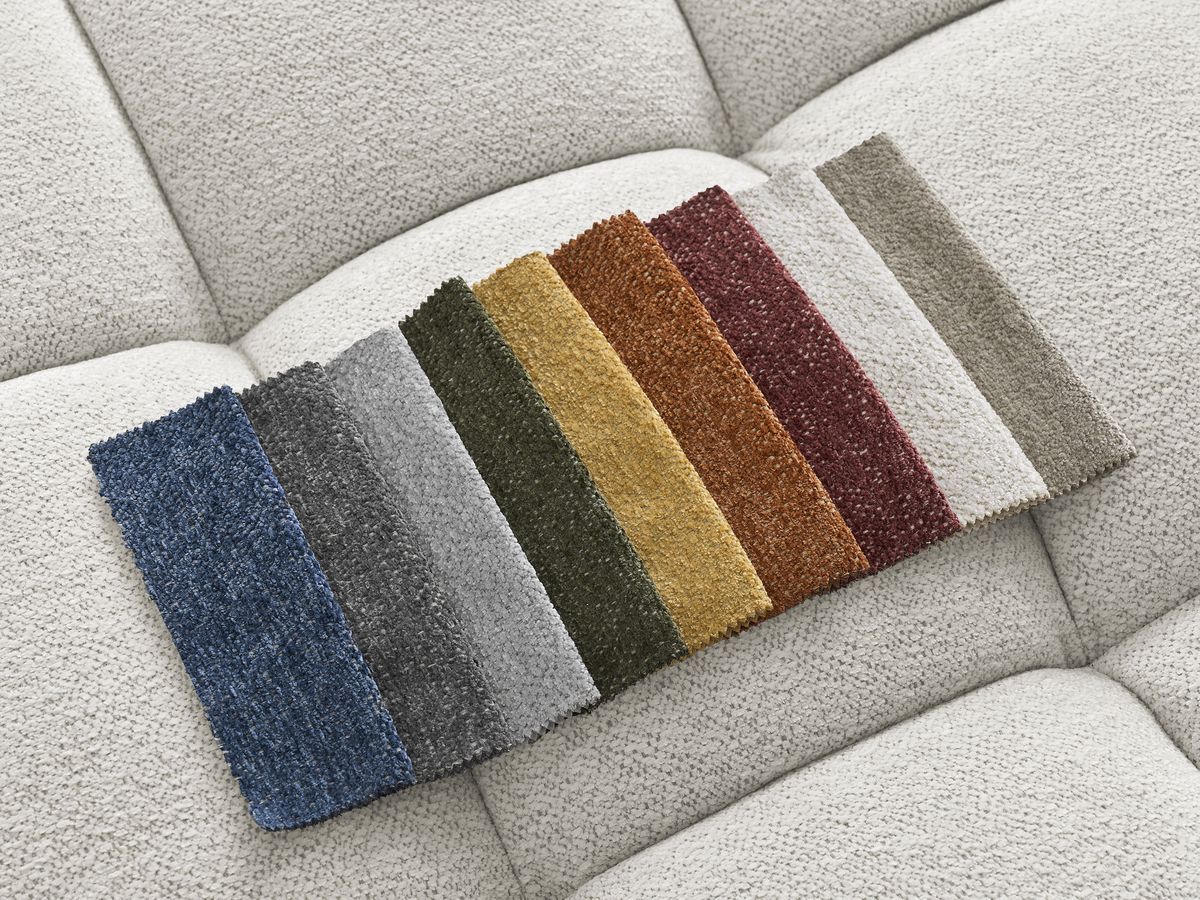 Canapé d'angle convertible coffre EVEREST tissu chiné