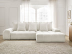 Canapé d'angle convertible coffre EVEREST tissu chiné