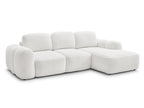 Canapé d'angle convertible coffre MONTAIGNE tissu bouclette