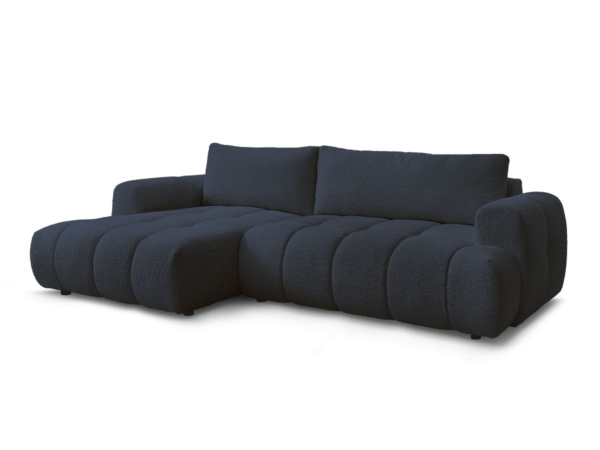 Canapé d'angle convertible FUJI tissu bouclette