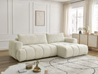 Canapé d'angle convertible FUJI tissu lisse