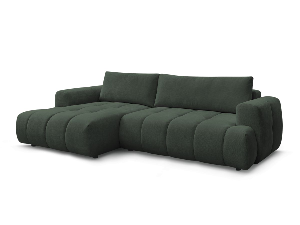 Canapé d'angle convertible FUJI tissu lisse