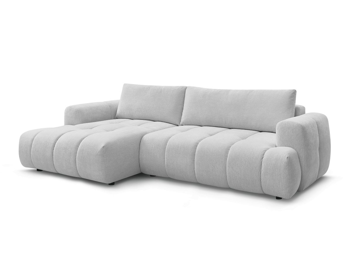 Canapé d'angle convertible FUJI tissu lisse