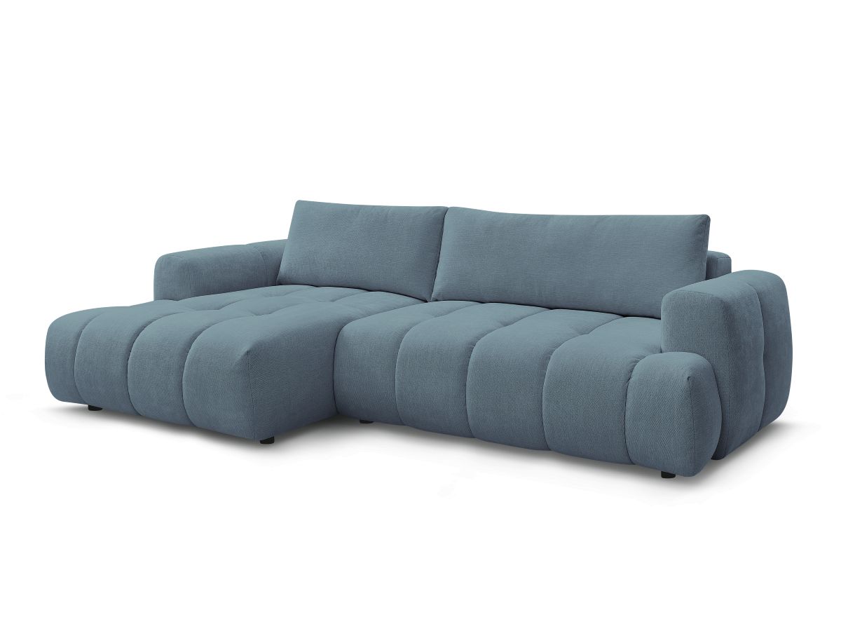 Canapé d'angle convertible FUJI tissu lisse