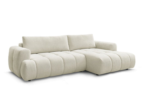 Canapé d'angle convertible FUJI tissu lisse