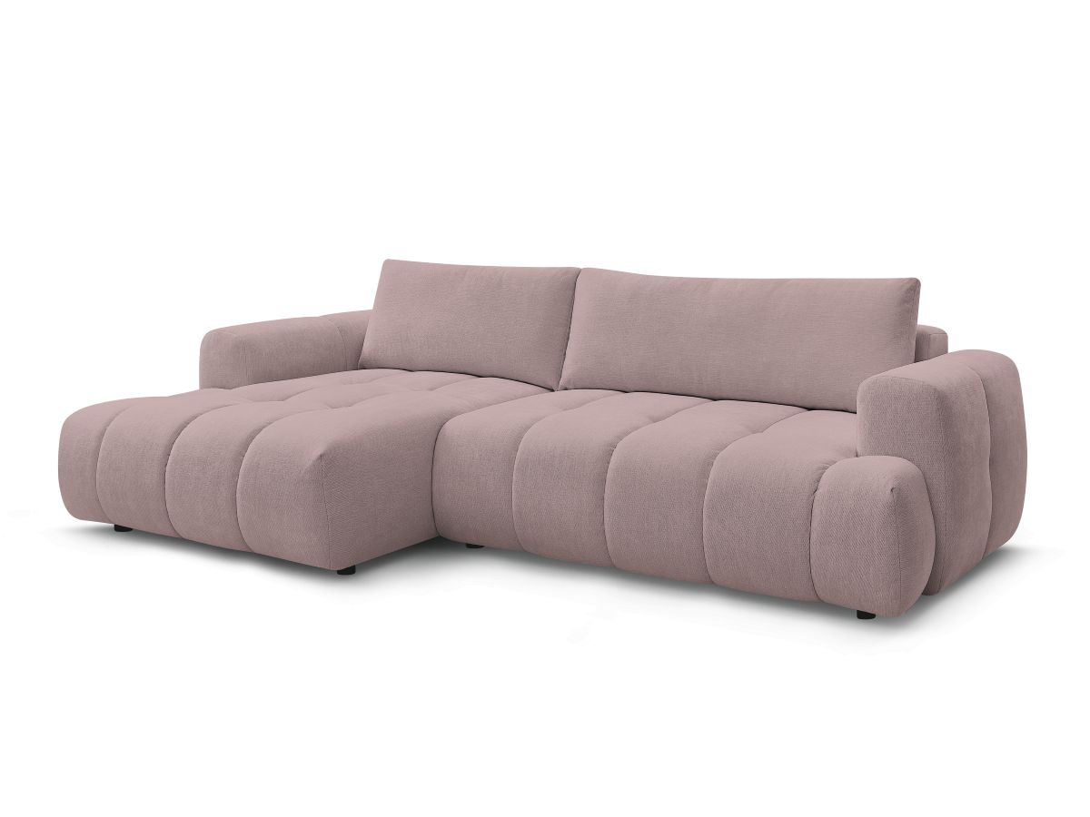 Canapé d'angle convertible FUJI tissu lisse