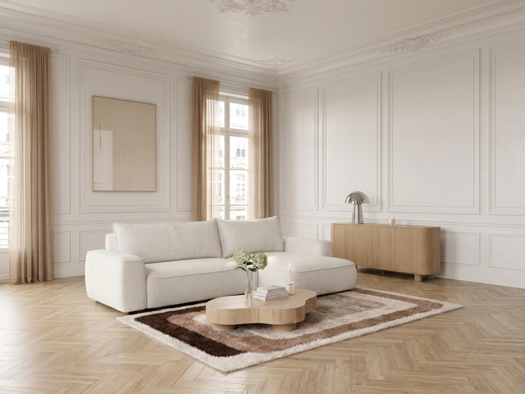 Canapé d'angle réversible convertible HONORE tissu chenille