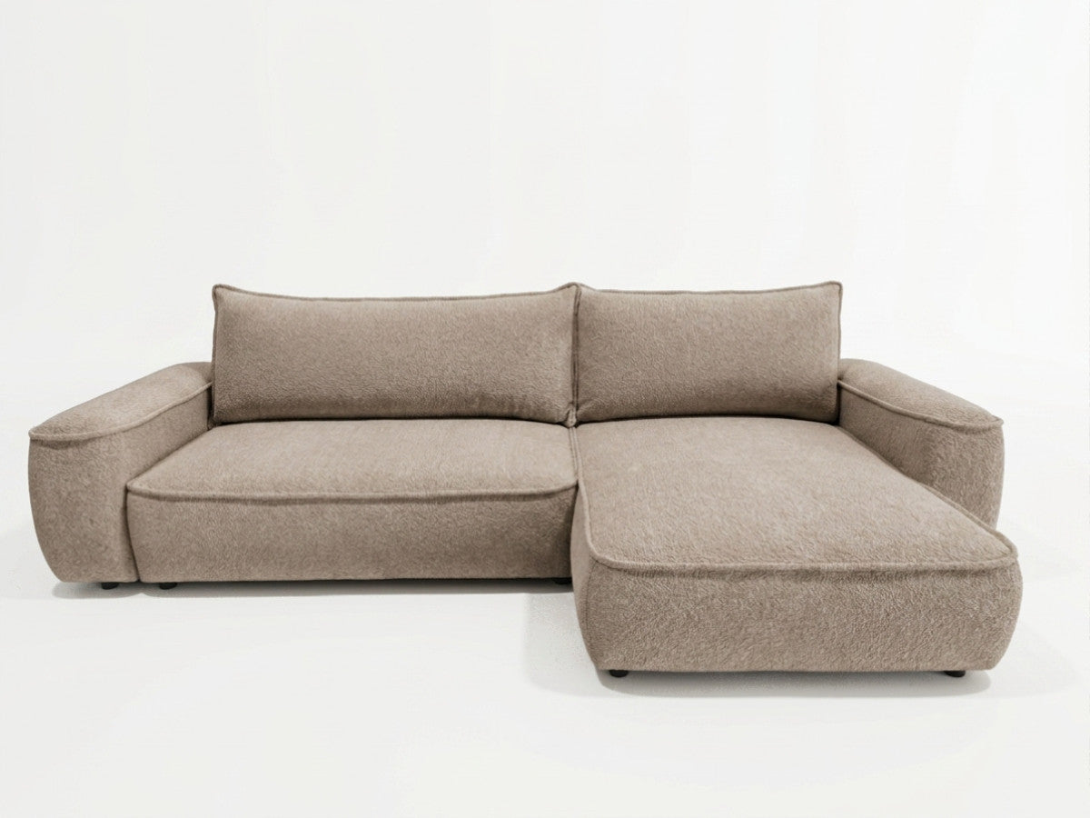 Canapé d'angle réversible convertible HONORE tissu chenille