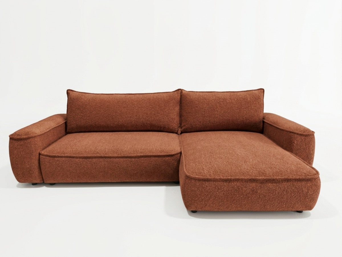 Canapé d'angle réversible convertible HONORE tissu chenille