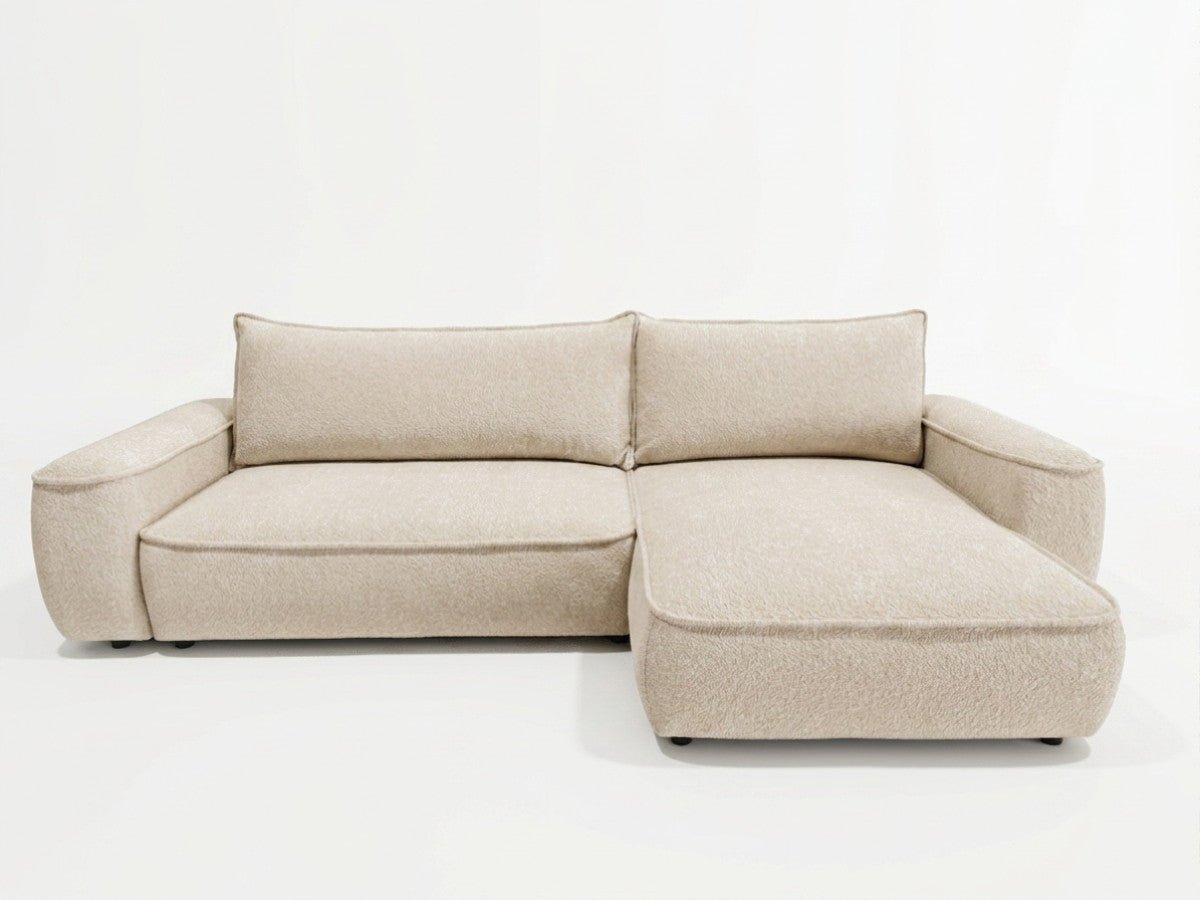 Canapé d'angle réversible convertible HONORE tissu chenille