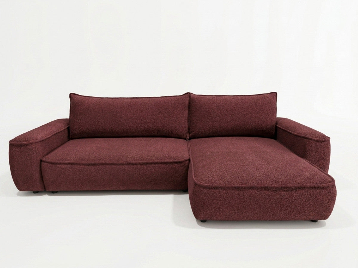 Canapé d'angle réversible convertible HONORE tissu chenille