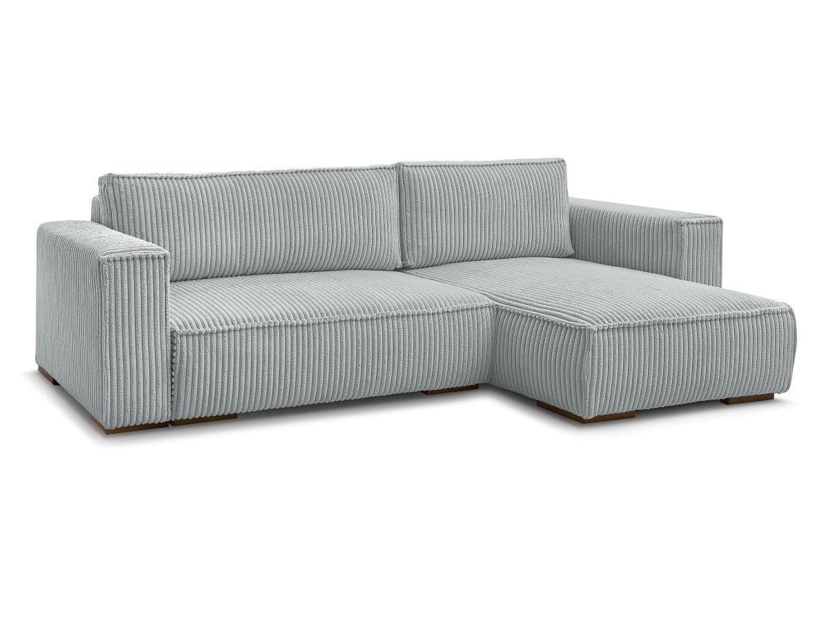 Canapé d'angle réversible convertible coffre CHELSEA gros côtelé doux