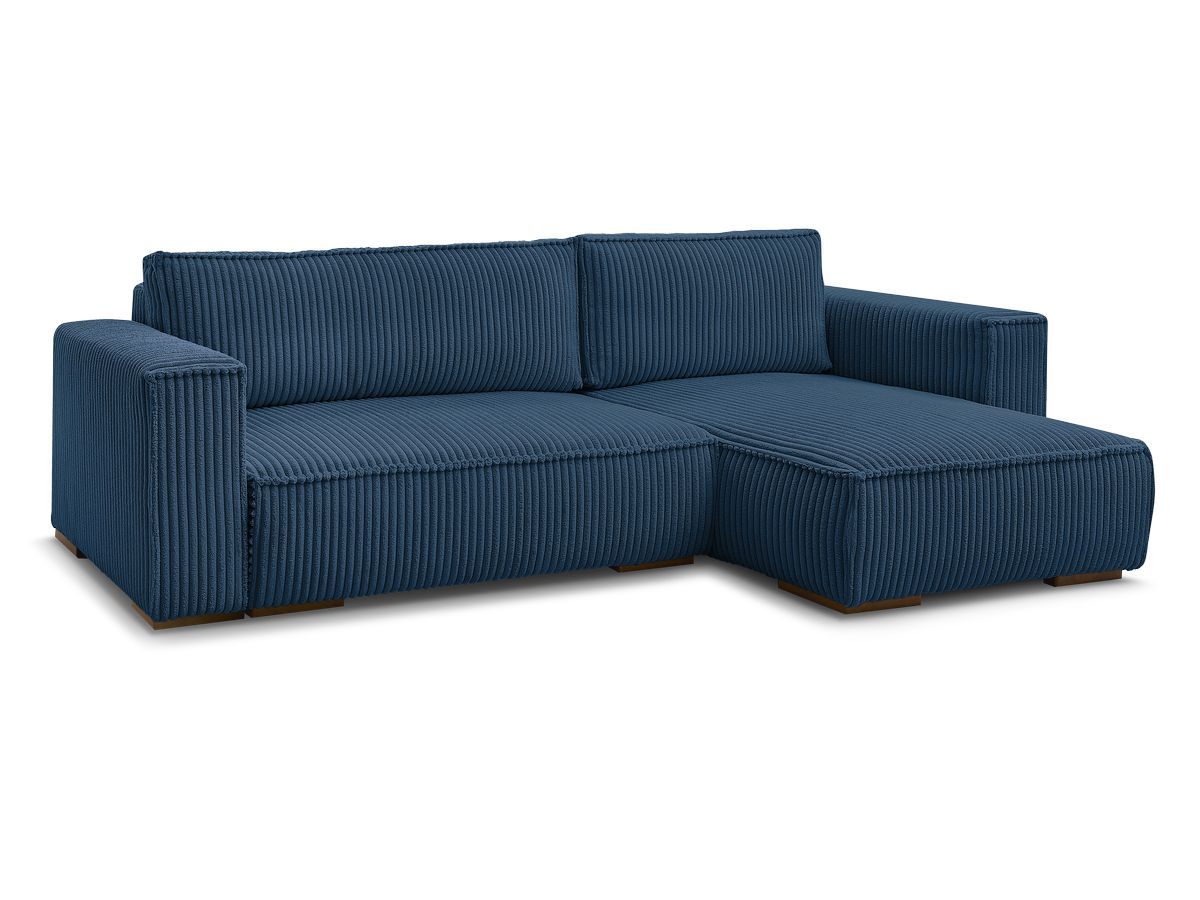 Canapé d'angle réversible convertible coffre CHELSEA gros côtelé doux