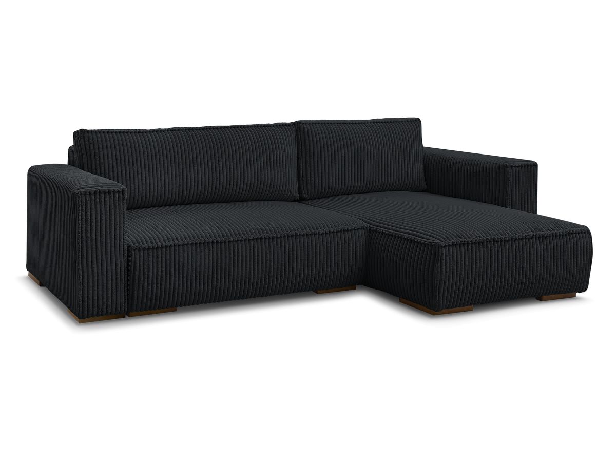 Canapé d'angle réversible convertible coffre CHELSEA gros côtelé doux