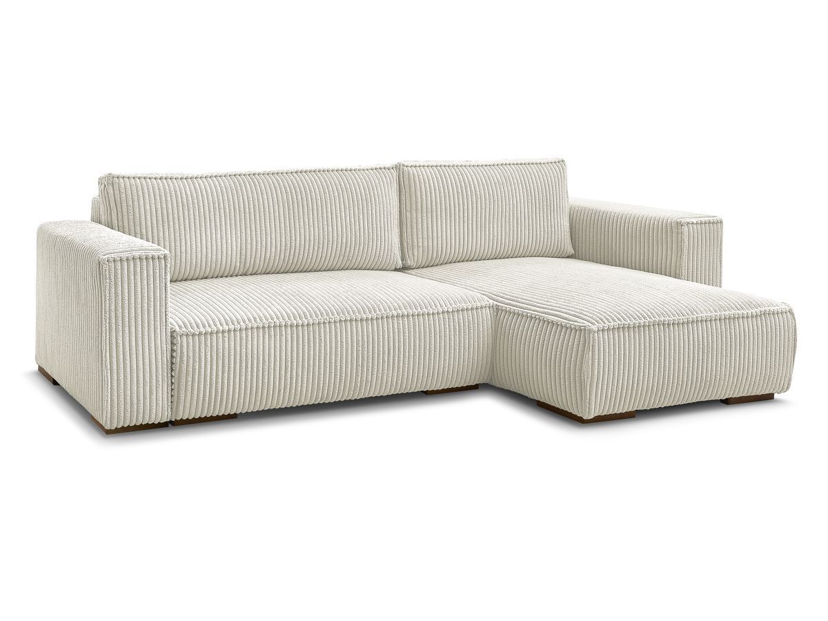Canapé d'angle réversible convertible coffre CHELSEA gros côtelé doux