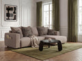 Canapé d'angle convertible réversible coffre SIDONIE avec coussins à motif léopard