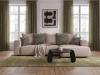 Canapé d'angle convertible réversible coffre SIDONIE avec coussins à motif léopard