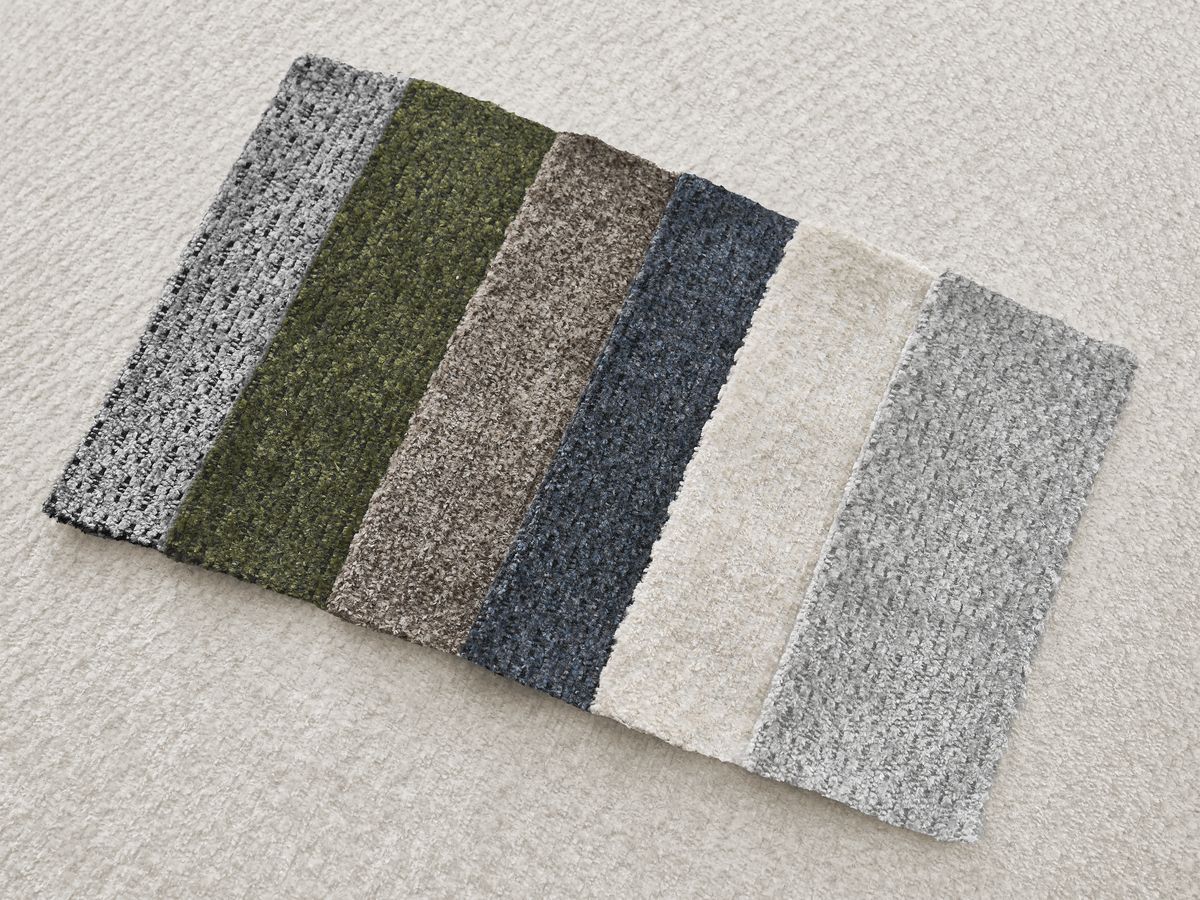 Canapé d'angle convertible réversible coffre SIDONIE tissu chiné